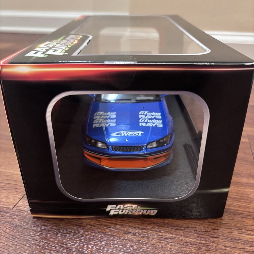 Jada Fast & Furious 1:18 Nissan Silvia Tokyo drift Diecast Blue/Orange New - Picture 4 of 7